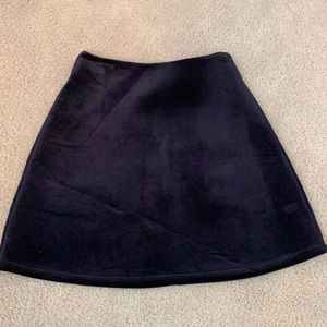 Blue velvet skirt